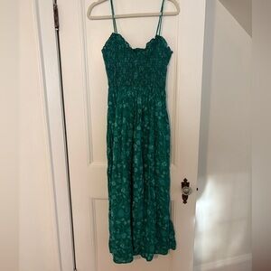 Free people sweet nothings midi dress in forest combo